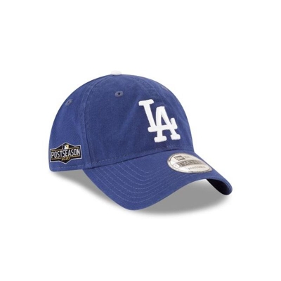 Blue Los Angeles Dodgers Hat - New Era MLB Postseason Side Patch 9TWENTY Adjustable Caps USA6719324